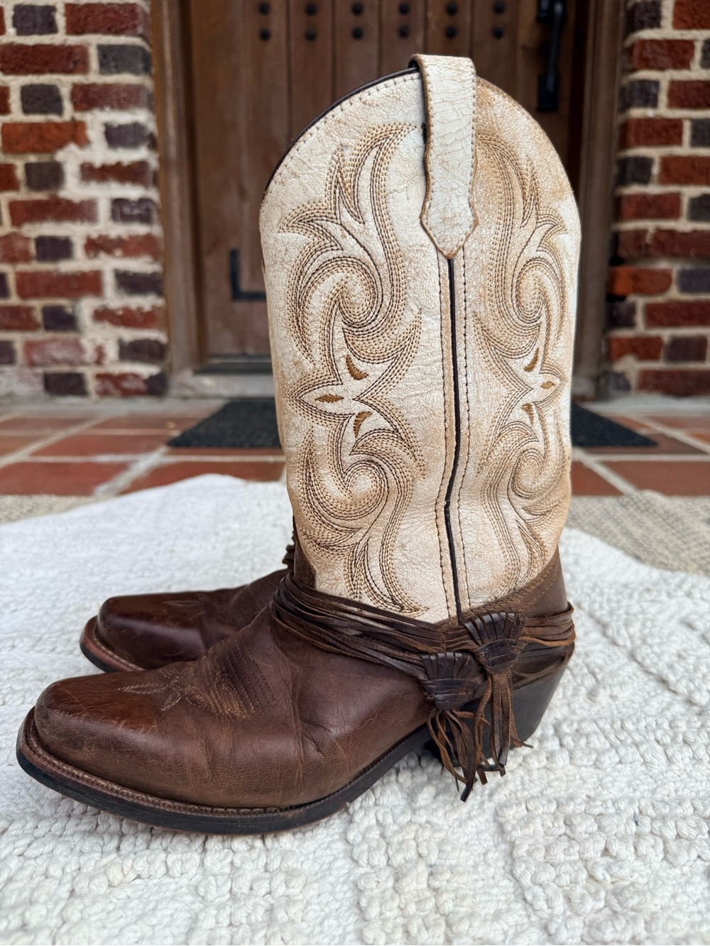 Women’s Laredo Myra Tan and Cream Western Boot